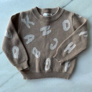 NWOT- LUNA + LUCA ALPHABET JACQUARD PULLOVER SWEATER